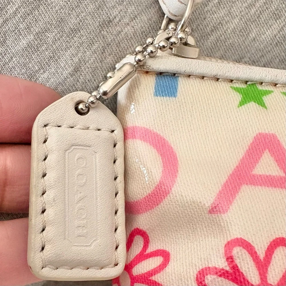 Coach Poppy Multicolor Graphic Cosmetic Bag- Vintage - Picture 2 of 5